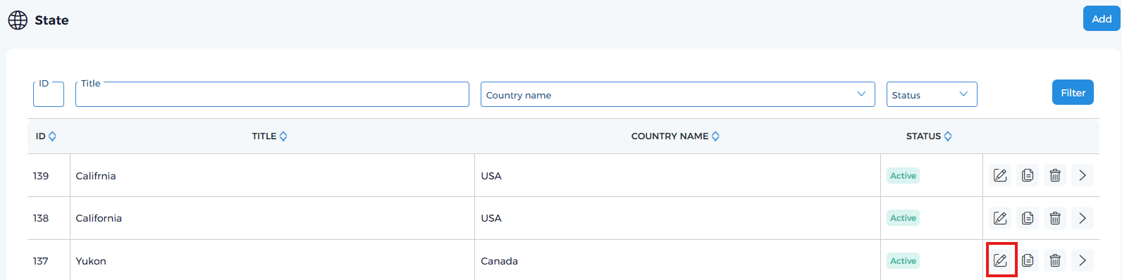 Edit list button Edit list button image