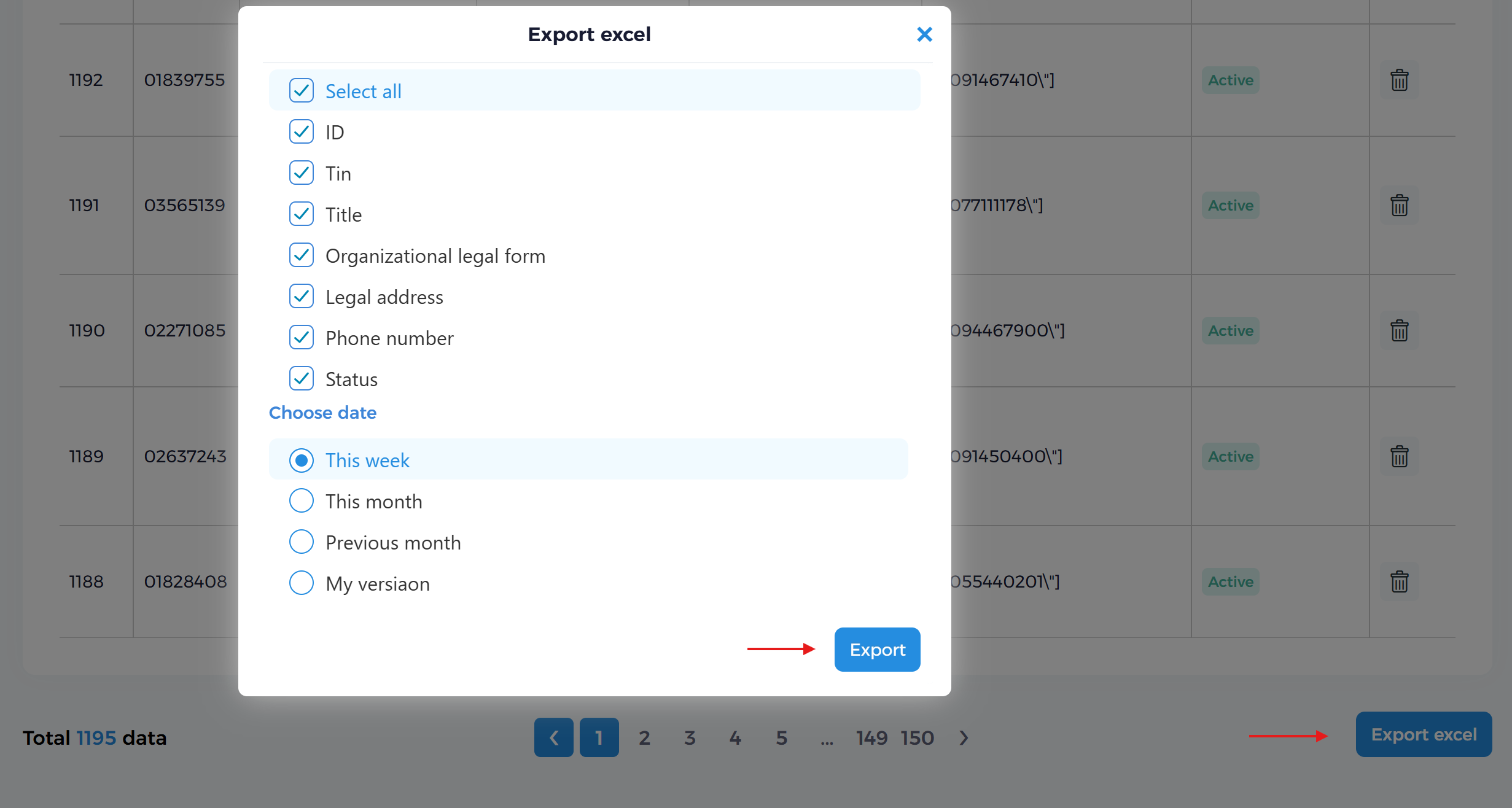 List advanced search image